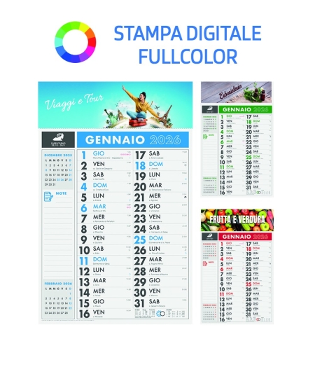 Calendari olandesi personalizzati quadricromia notes 30x47