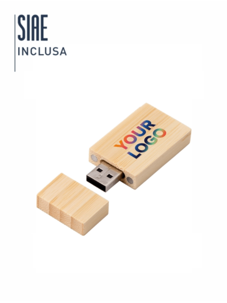 Regali aziendali sostenibili - chiavette usb in legno