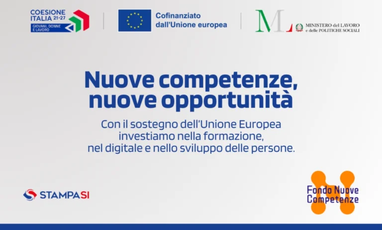 Stampasi avvia i percorsi formativi del Fondo Nuove Competenze