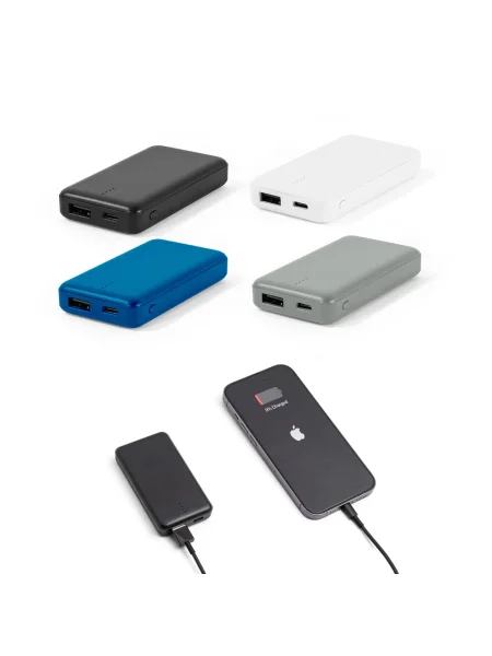 Power bank Sheryl 4000 mAh in ABS riciclato ecologico - StampaSi