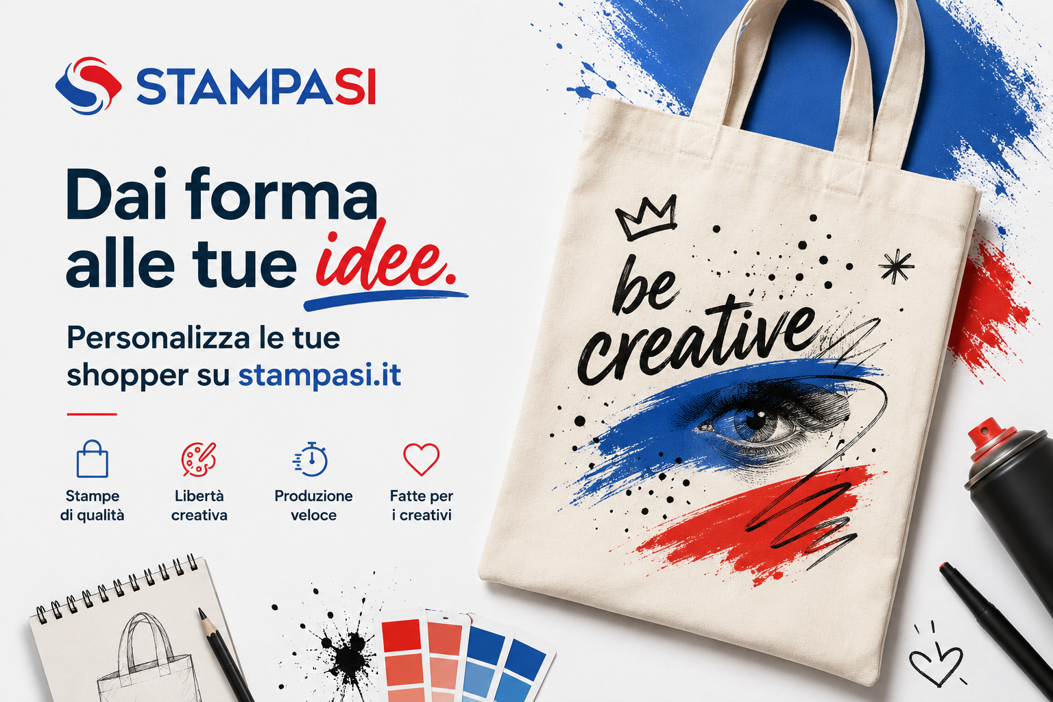 Shopper personalizzate per creativi - StampaSi