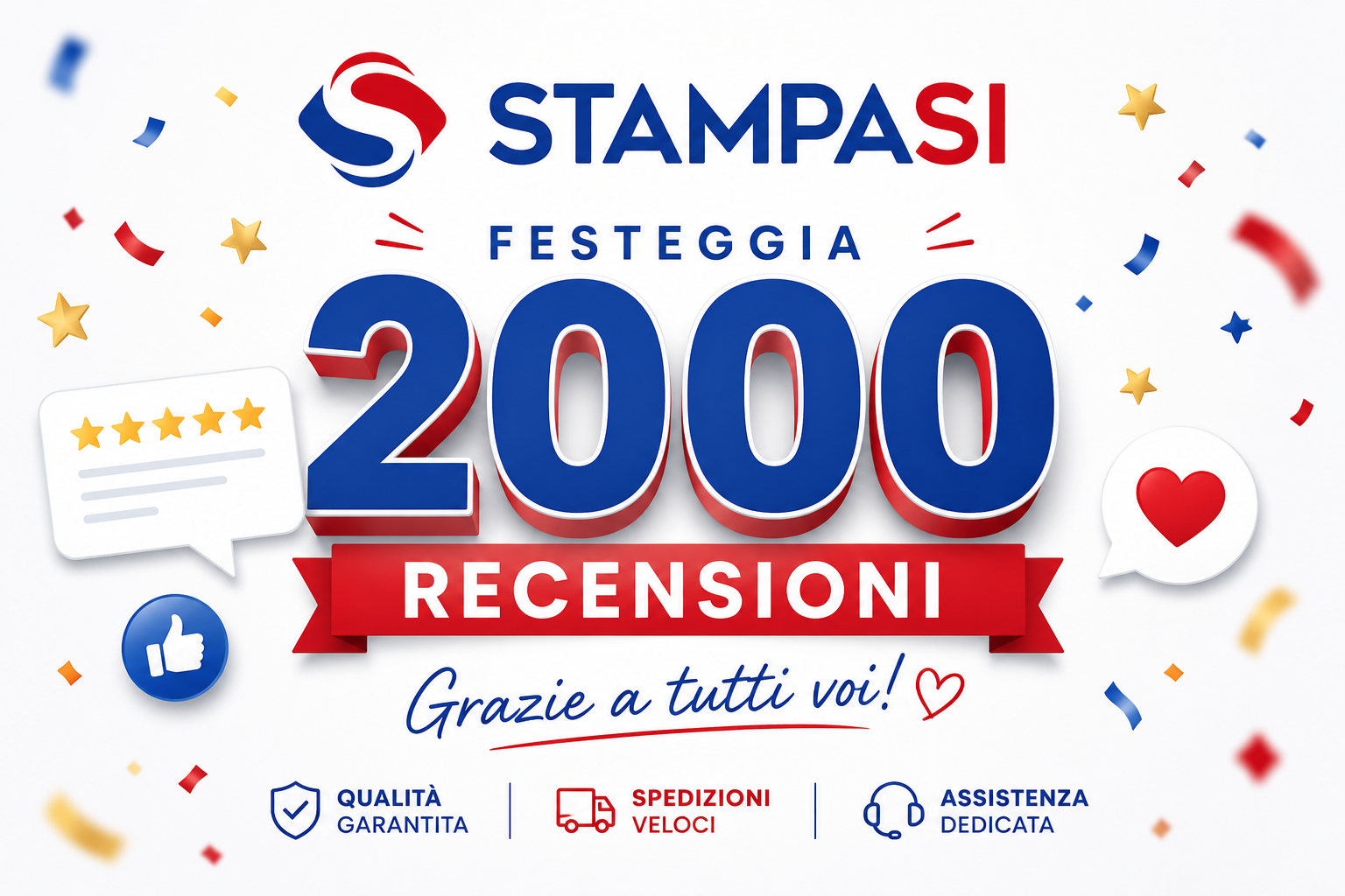 Stampasi festeggia 2000 recensioni sulla piattaforma Feedaty