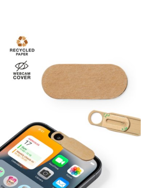 Cover per webcam Baley linea natura in carta riciclata personalizzata - StampaSi