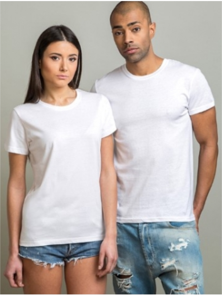 T-shirt bianche unisex in cotone pettinato personalizzabili - StampaSi