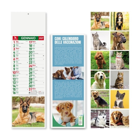 Calendario silhouette Cani e Gatti personalizzabile per bambini - StampaSi