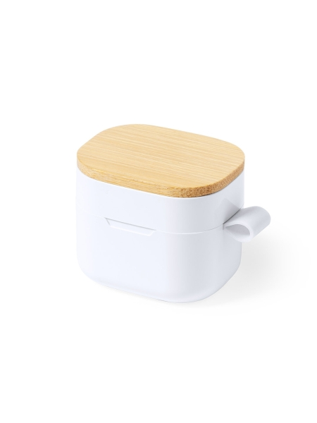 Cuffie auricolari bluetooth Zoe Limited Edition con dettagli in bambù - StampaSi