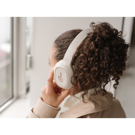 Cuffie wireless bluetooth Feynman in fibra di paglia di grano - StampaSi