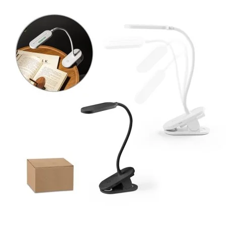 Lampada portatile da tavolo con clip Nesbit II in rABS personalizzabile - StampaSi