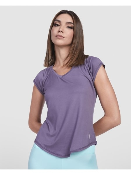T-shirt tecnica donna scollo a V personalizzabile Roly Jada - StampaSi
