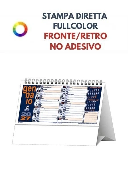 Calendario da tavolo colorato personalizzabile Shocking - StampaSi