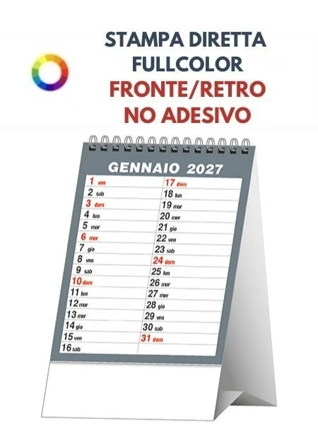 Calendario da tavolo Tris Color personalizzabile - StampaSi