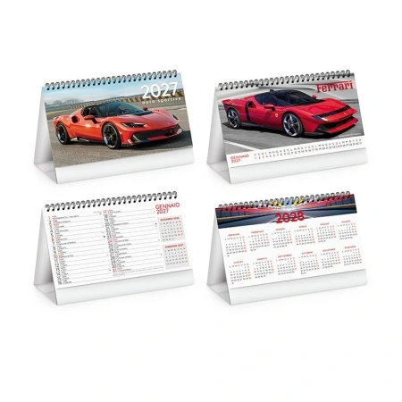 Calendario da tavolo illustrato Auto Sportive personalizzabile - StampaSi
