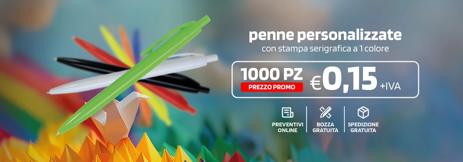 Penne personalizzate con logo da € 0,15