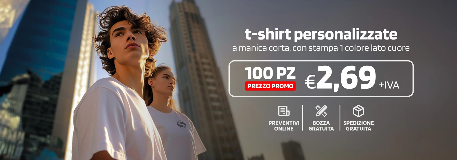 Magliette personalizzate a partire da € 2,74