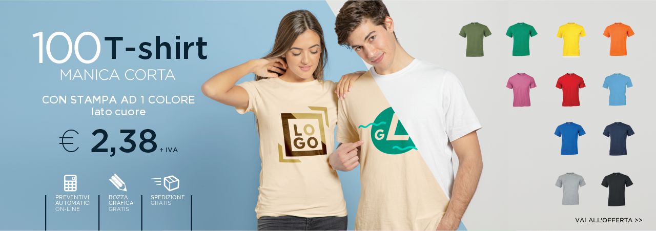 Magliette personalizzate a partire da € 2,38