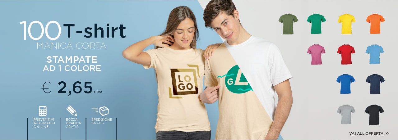 Magliette personalizzate a partire da € 2,38