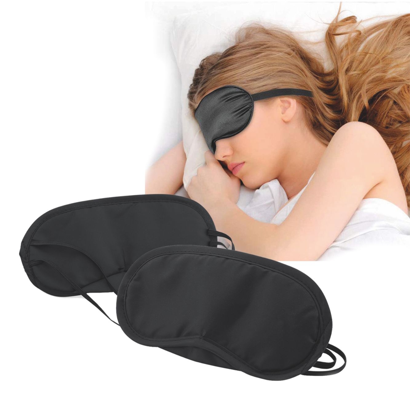 Ulife Mall Divertente maschera per dormire 3D con coniglietto in peluche, per dormire, viaggi, maschera per gli occhi con elastico regolabile, per bambini, ragazze, ragazzi e donne, blu