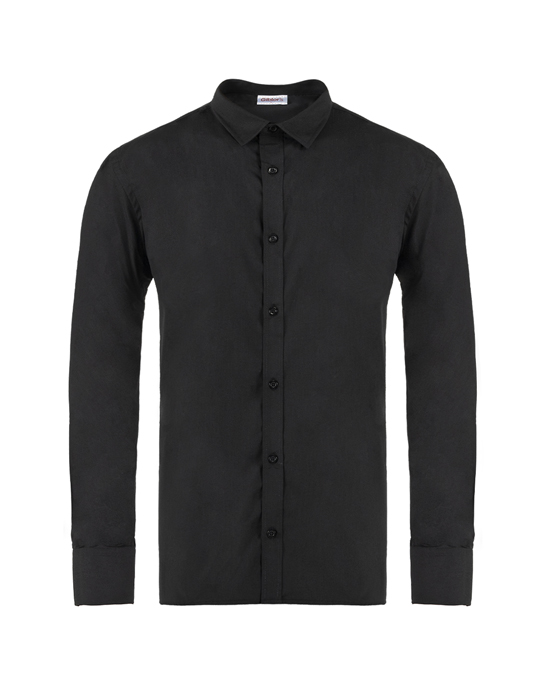 Camicia Uomo In Vera Pelle Nera Maniche Corte – Stile Poliziotto – LACANASTA Pakistan