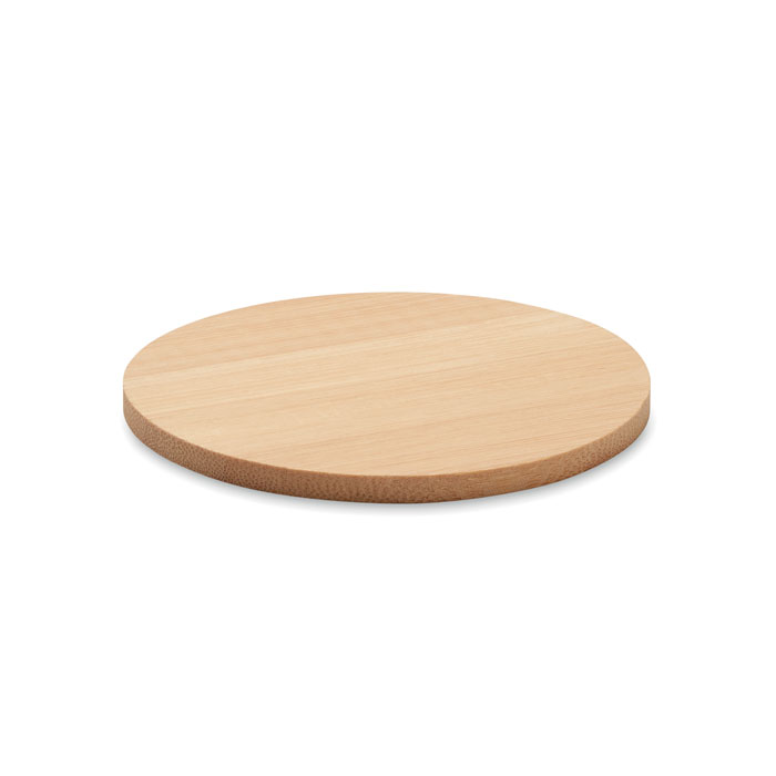 Sottobicchiere Rotondo In Legno 9 Cm - Finitura Lucida Resistente Al Calore