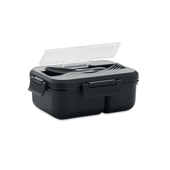 CONTENITORE PORTAPRANZO CON POSATE IN PLASTICA