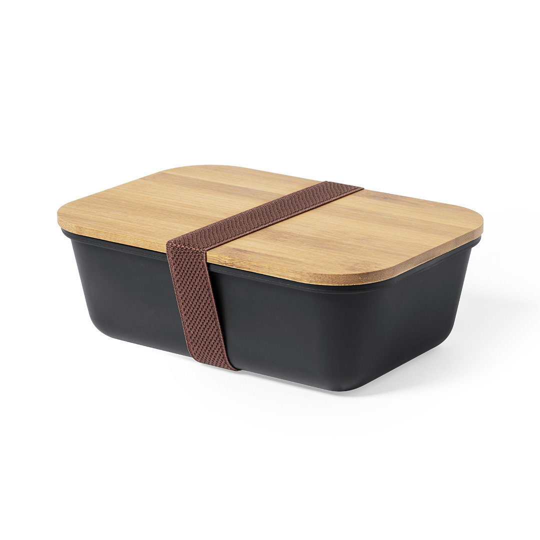Contenitore per pranzo Roby di vetro con coperchio in bambù