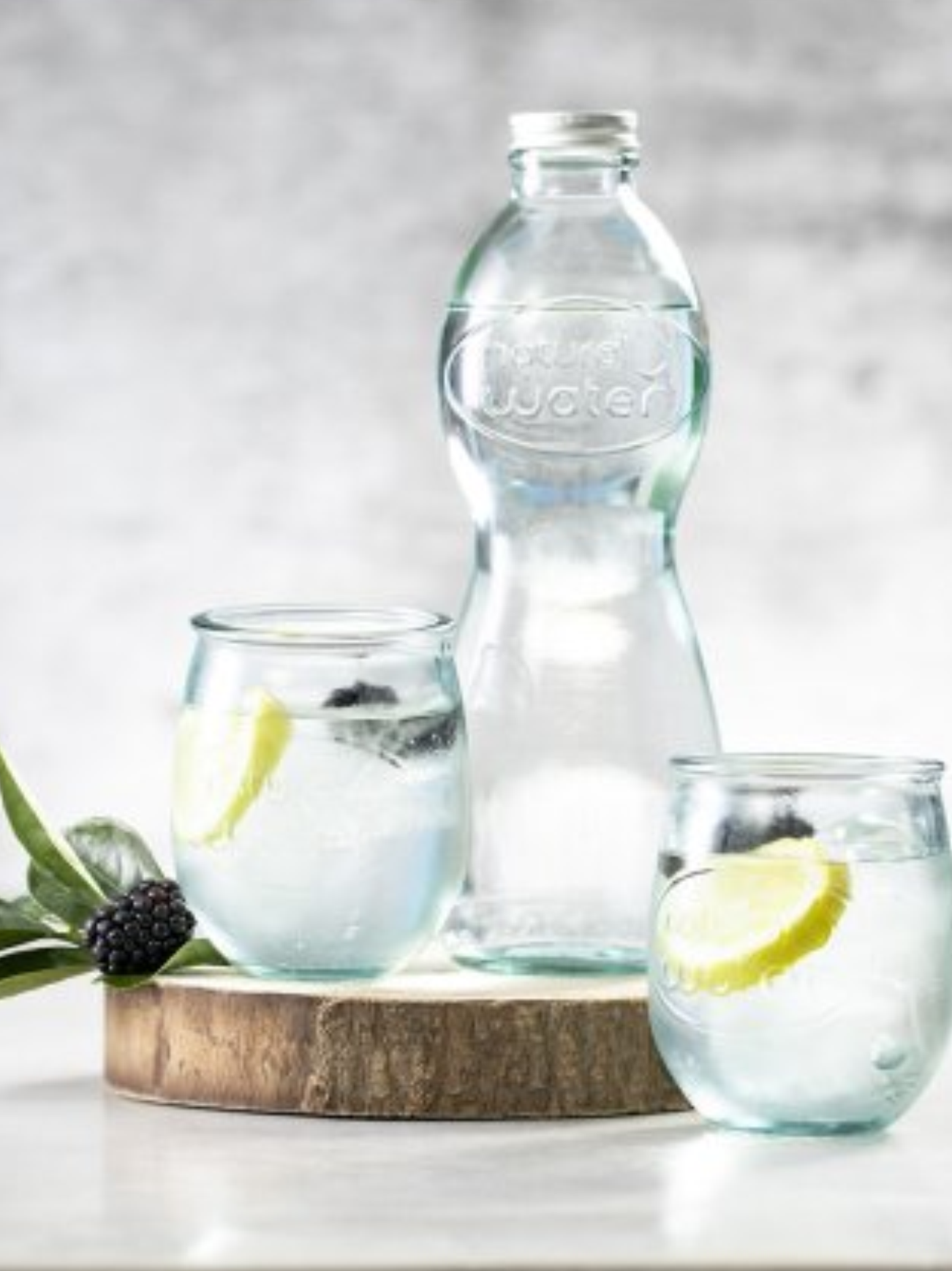 HEFTMAN Bottiglia Di Vetro A Forma Di Caraffa, Bottiglia Di Vetro Da 1 Litro Con Coperchio In Sughero, Caraffa Trasparente Per Bevande Calde E Fredde - 2