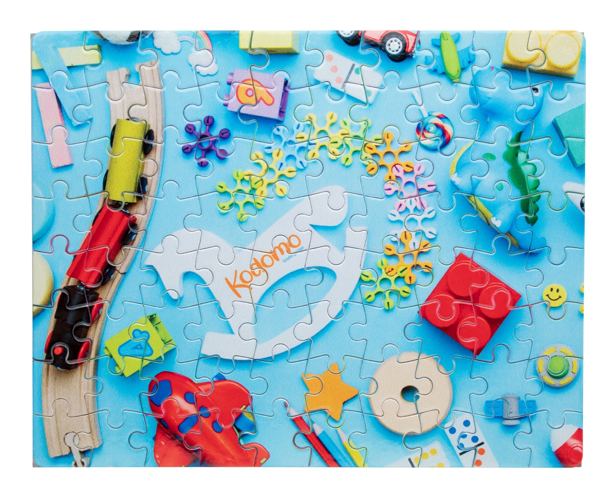 Puzzle Bianchi Da Personalizzare Per Bambini - Set Con 8 Forme Geometriche E 4 Set Di Pastelli A 12 Colori, Gioco Creativo Per Disegnare E Ricomporre