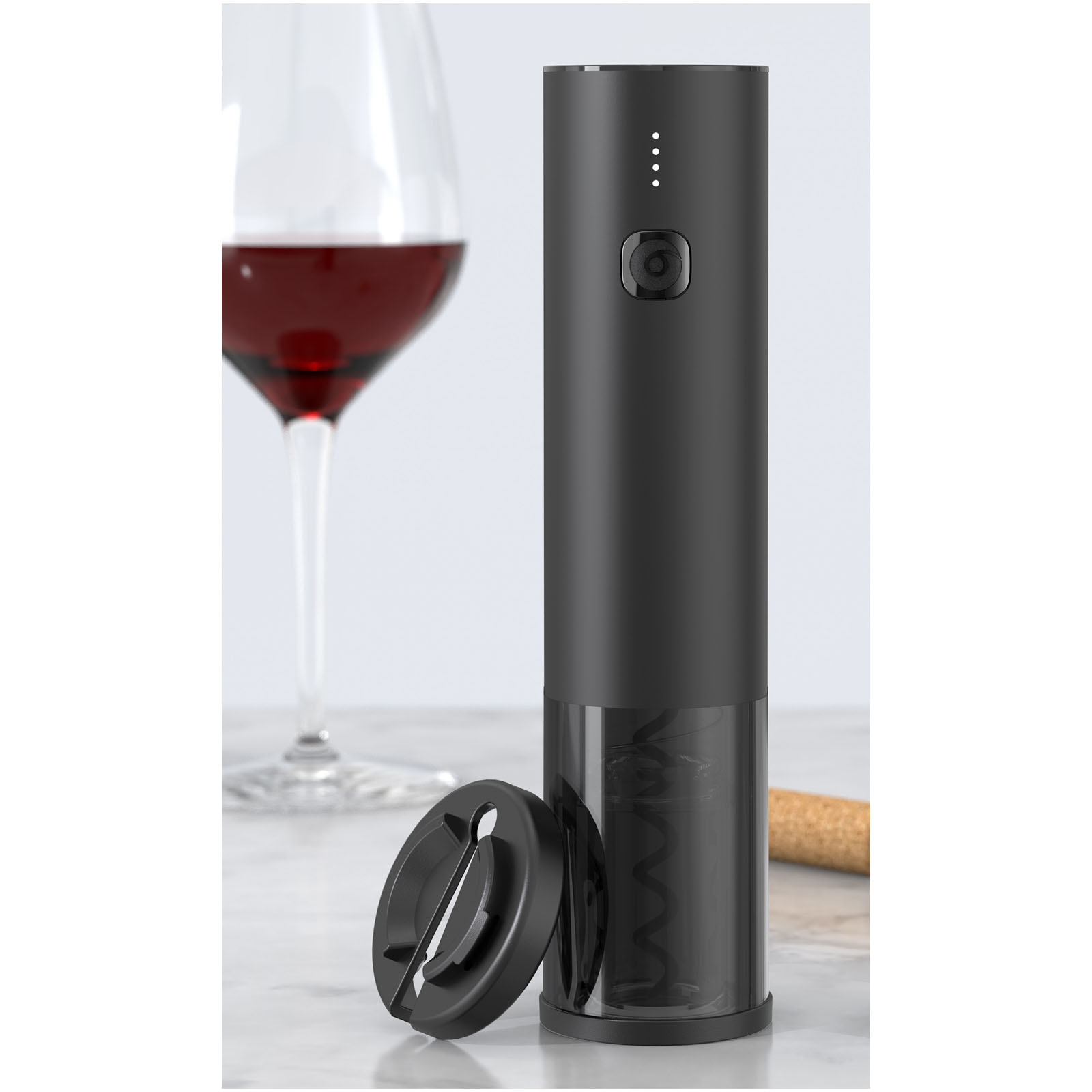 Marchpower Cavatappi Elettrico Ricaricabile USB-C 2 In 1 – Apri Vino In 7 Secondi Con Tagliafoglio Magnetico – 2200mAh Per 120 Aperture, Kit Regalo