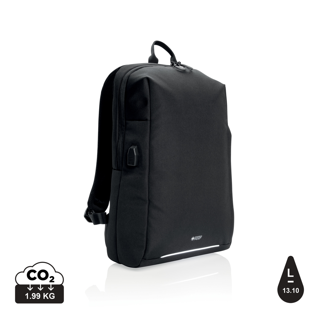 Sac à Dos Trekking/voyage Unisexe – Noir, Polyester Et Liège Naturel, 28x38x12 Cm