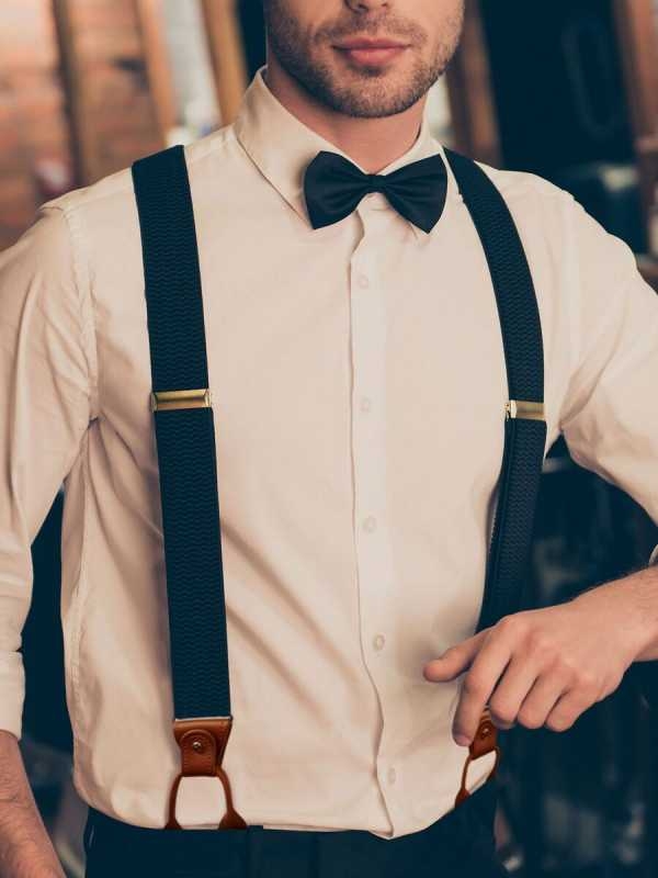 CTM Bretelle - Uomo Black Taglia unica