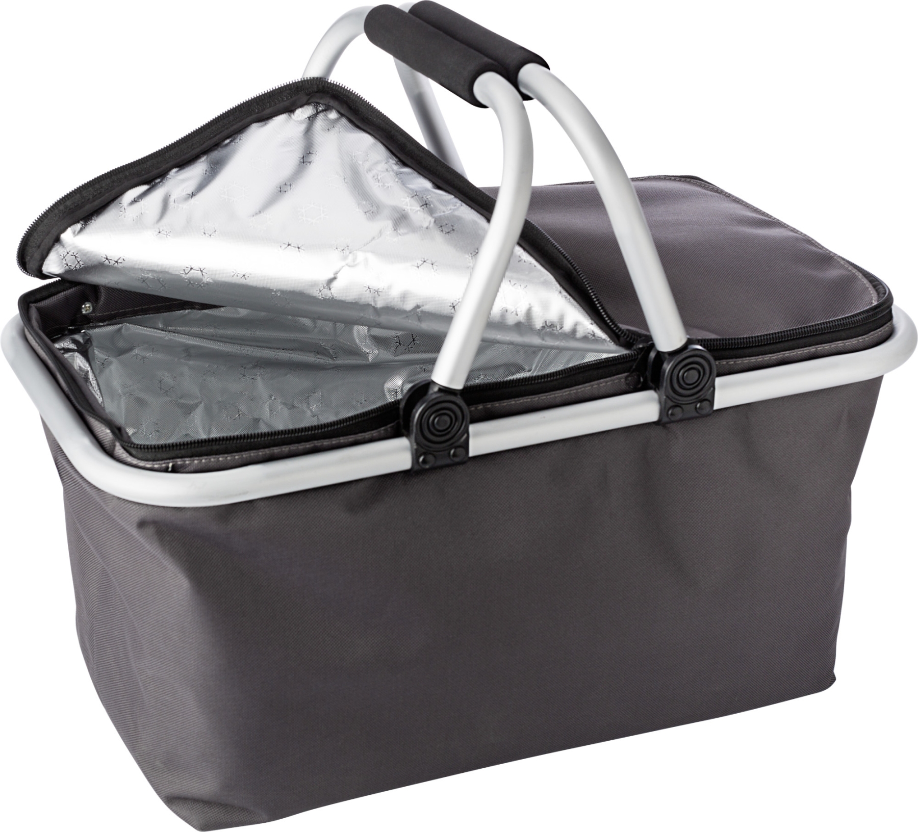 Cepewa - Cestino per picnic pieghevole, con funzione termica, borsa termica, cestino per la spesa, 30 l, colore nero