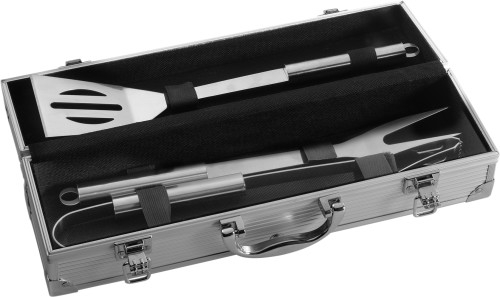 Utensili Da Barbecue Set 3 Pz Acciaio Inox - Foto 2
