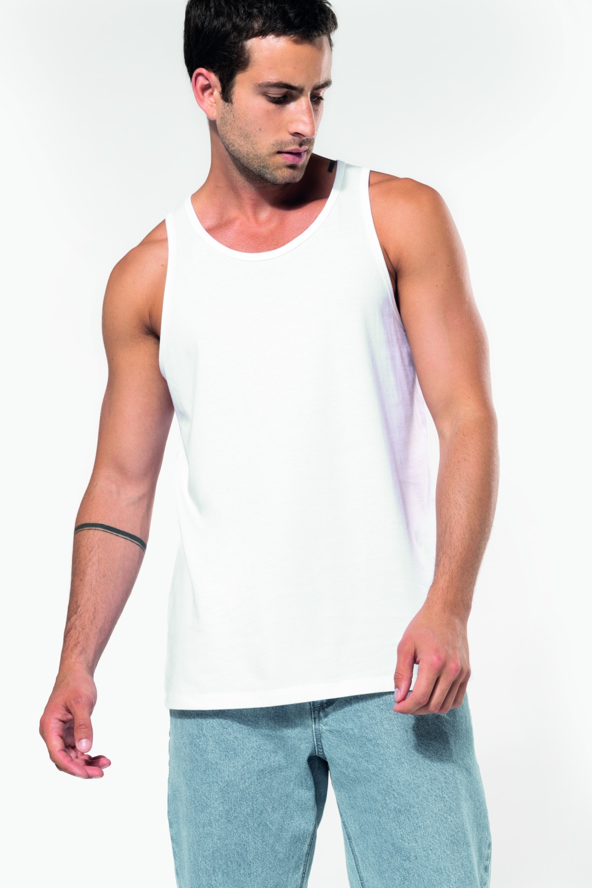 Dark Future - Canotta Oversize Con Stampa Del Logo Color Pietra In Coordinato