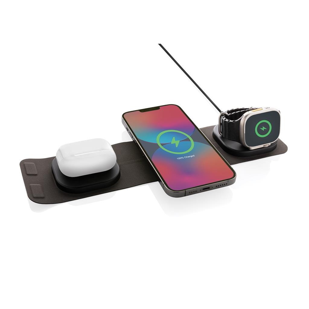 Caricatore Wireless Con Supporto SNAPYDOCK | Ricarica Rapida Qi, Base Regolabile A 360°, Antiscivolo