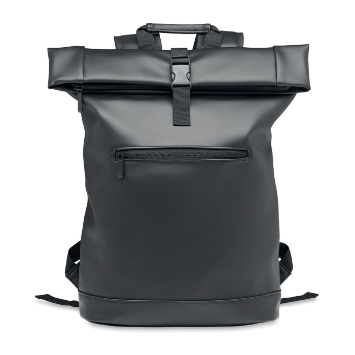 JASLEN - Zaino per uomo in finta pelle. Con scomparti per laptop 15.6 Chiusura con cerniera. Striscie regolabili. Confortevole e resistente. Disegno esclusivo. 305636, Color Nero : JASLEN