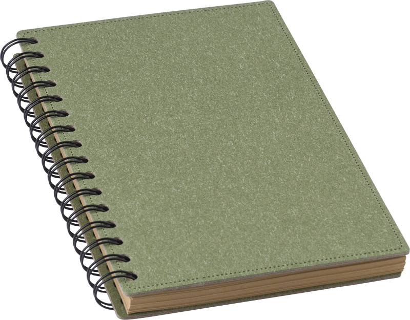 Notebook ad anelli copertina rigida in cartone riciclato