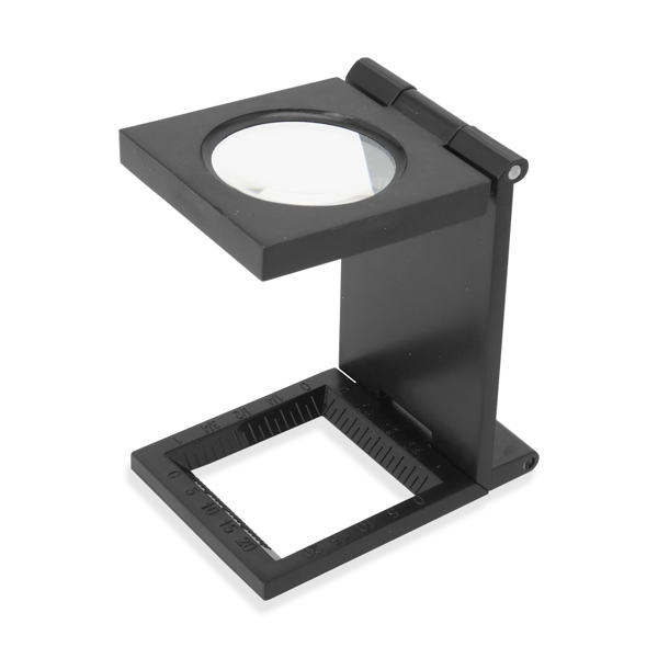 Lente D'Ingrandimento Carson LinenTest 5x30mm Pieghevole Con Base Graduata - Per Tessuti, Francobolli, Hobby - Foto 4