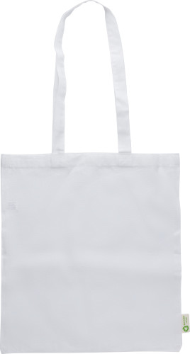 Shopper In Cotone Riciclato 150 G/M2 Effetto Melange, Manici Lunghi Personalizzabili