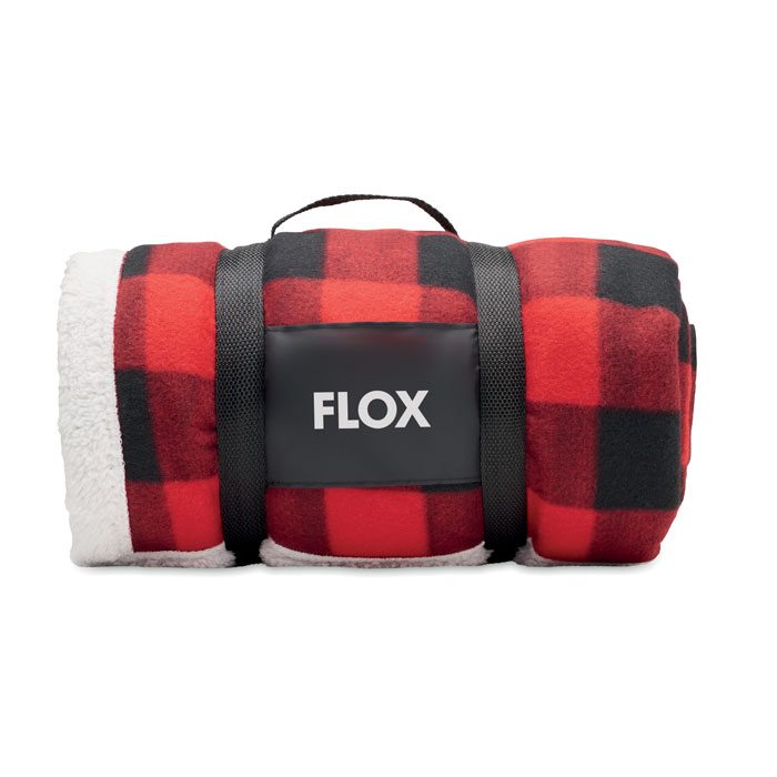 Coperta In Pile Rossa Personalizzata Con Nome Ricamato - 170x130 Cm, 100% Poliestere, Lavabile, Anti-pilling, Per Casa E Regalo - 2