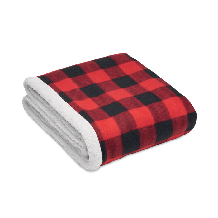 Coperta In Pile Rossa Personalizzata Con Nome Ricamato - 170x130 Cm, 100% Poliestere, Lavabile, Anti-pilling, Per Casa E Regalo - 3