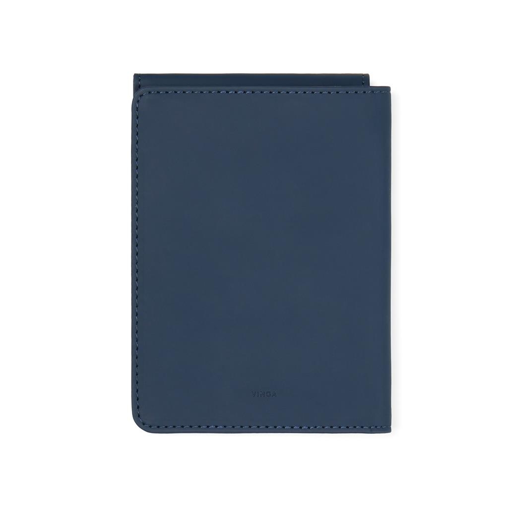 Porta Passaporto RFID In Pelle: Custodia Da Viaggio Con Protezione Per Carte E Vaccino (Foglie Bianche, Compatto) - 4