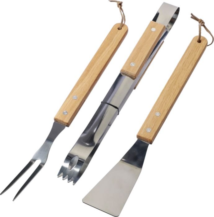Set 3 Utensili Da Barbecue Tepro 8520 – In Acciaio Inox – Pinza, Paletta E Forchetta - 2