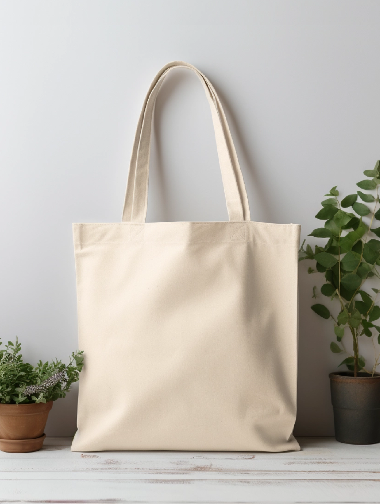 Shopper In Cotone Beige Con Stampa Gatto - 38x42 Cm, Manici 70 Cm - Foto 3