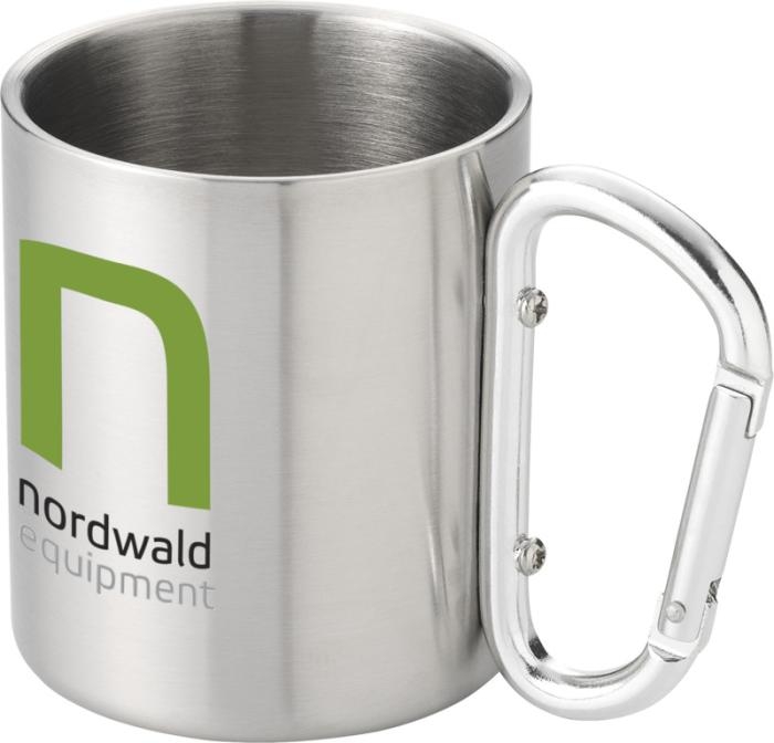 Tazza Metallo Escursioni Tazza Da Campeggio In Acciaio Inox 250ml - Con Moschettone, Per Trekking E Escursioni Tazza Campeggio