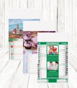 100 Calendari Calendario da Tavolo 2024 Personalizzati Rosso Blu Verde  Stampa a Colori HD - Kartoflak