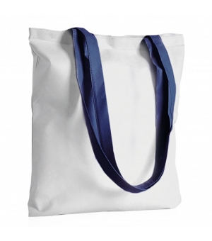 5 BORSE SHOPPER 100/%COTONE 140gr BIANCO 38x42 manici lunghi stampabile