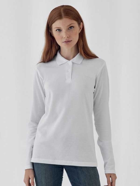 Polo da donna personalizzata B&C Collection ID.001 LSL /Women