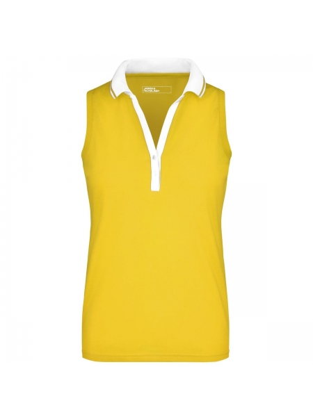 ladies-elastic-polo-sleeveless-sun-yellow-white.jpg