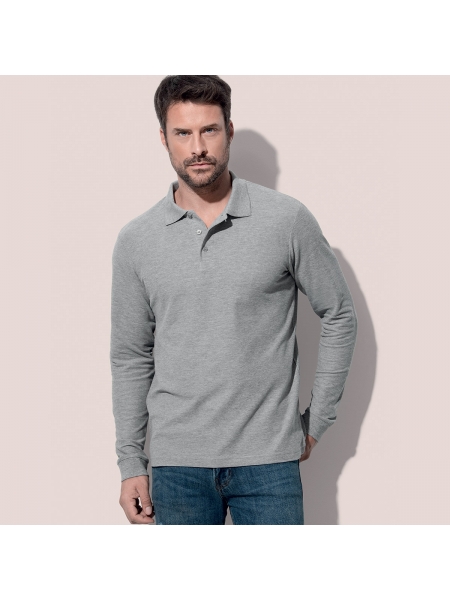 Polo da uomo personalizzata Stedman Polo Long Sleeve