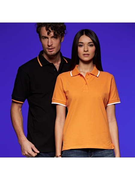 Polo da uomo personalizzata James & Nicholson Polo Tipping